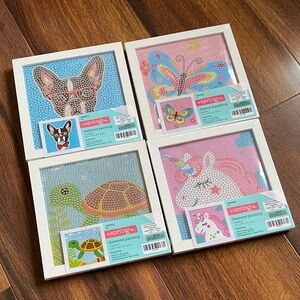 Hobby Lobby Diamond Art Set of 4 Animals in Frame